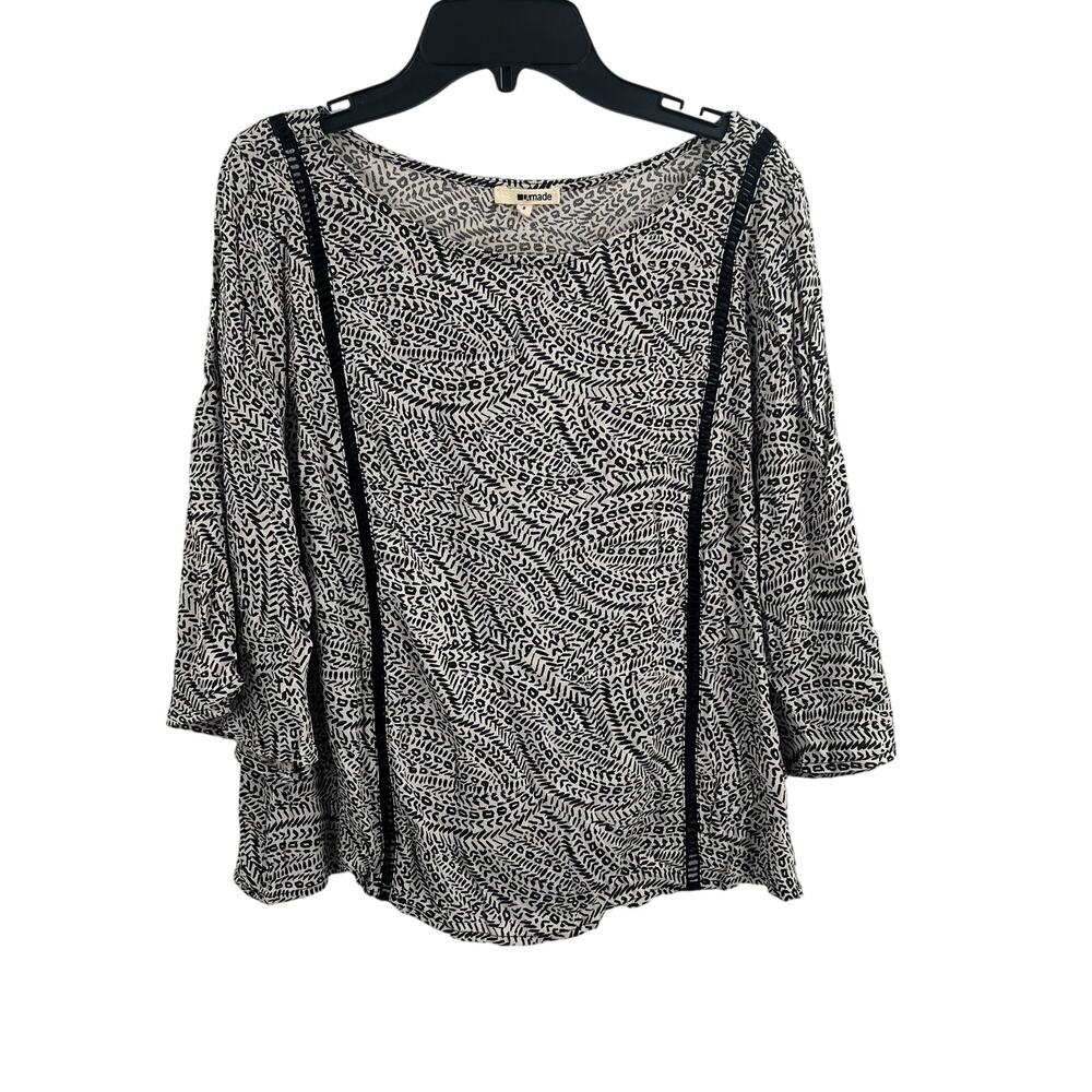 LAMAde Black‎ Pattern Top Small New